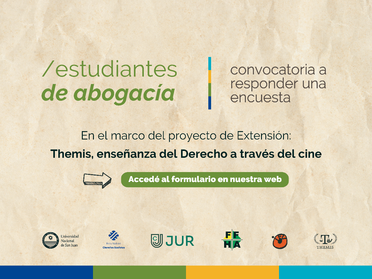 Convocan a estudiantes de Abogacía a responder una encuesta