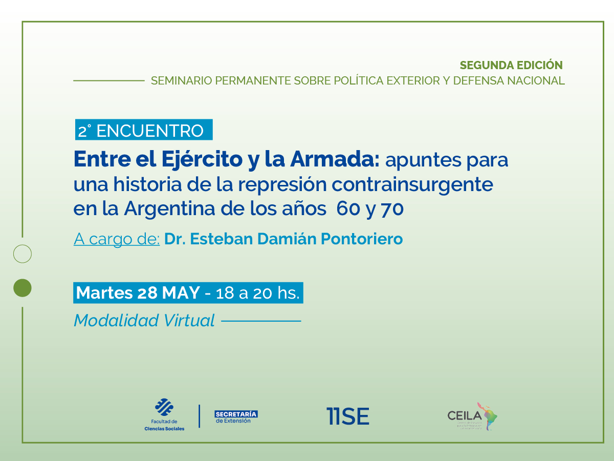 Habrá una charla sobre la represión contrainsurgente en la Argentina de los años 60 y 70
