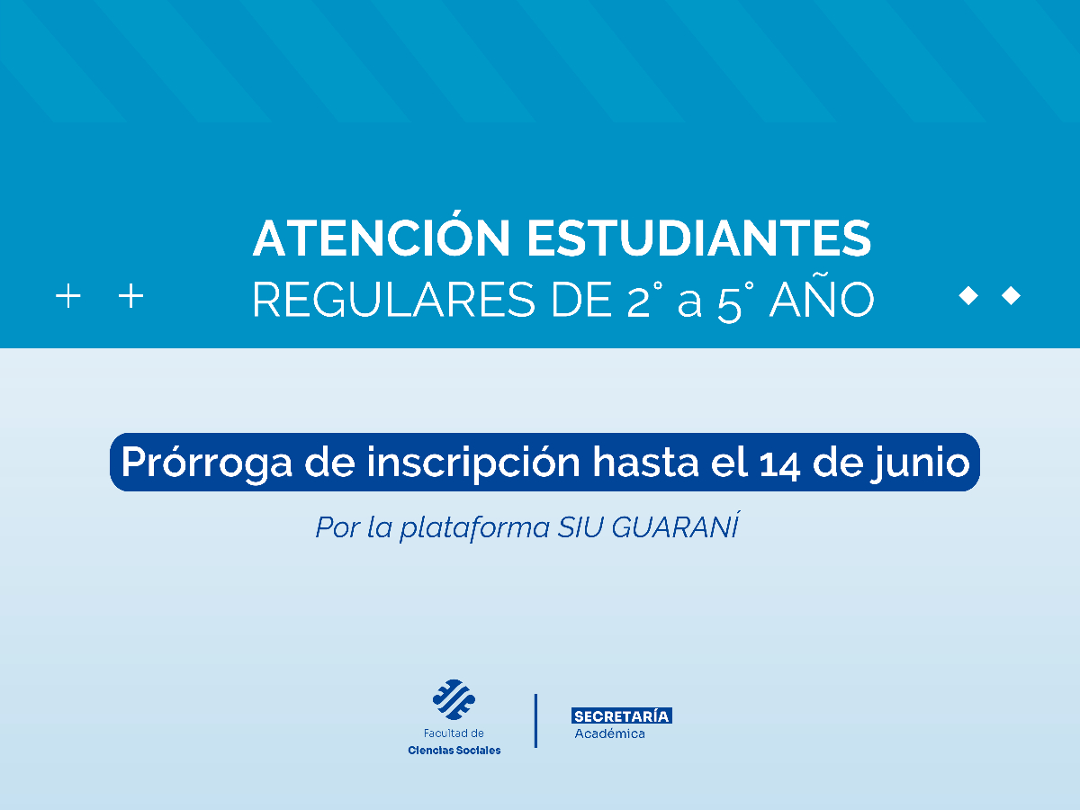 Segundo a Quinto Año: Prórroga de inscripción hasta el 14 de junio