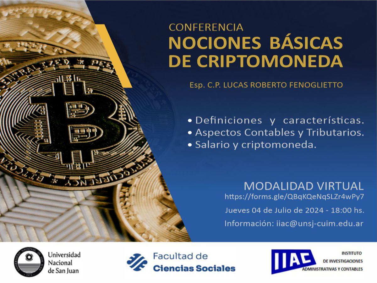 Habrá una conferencia sobre criptomonedas