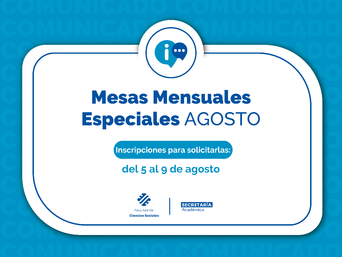 Procedimiento para solicitar Mesas Mensuales Especiales