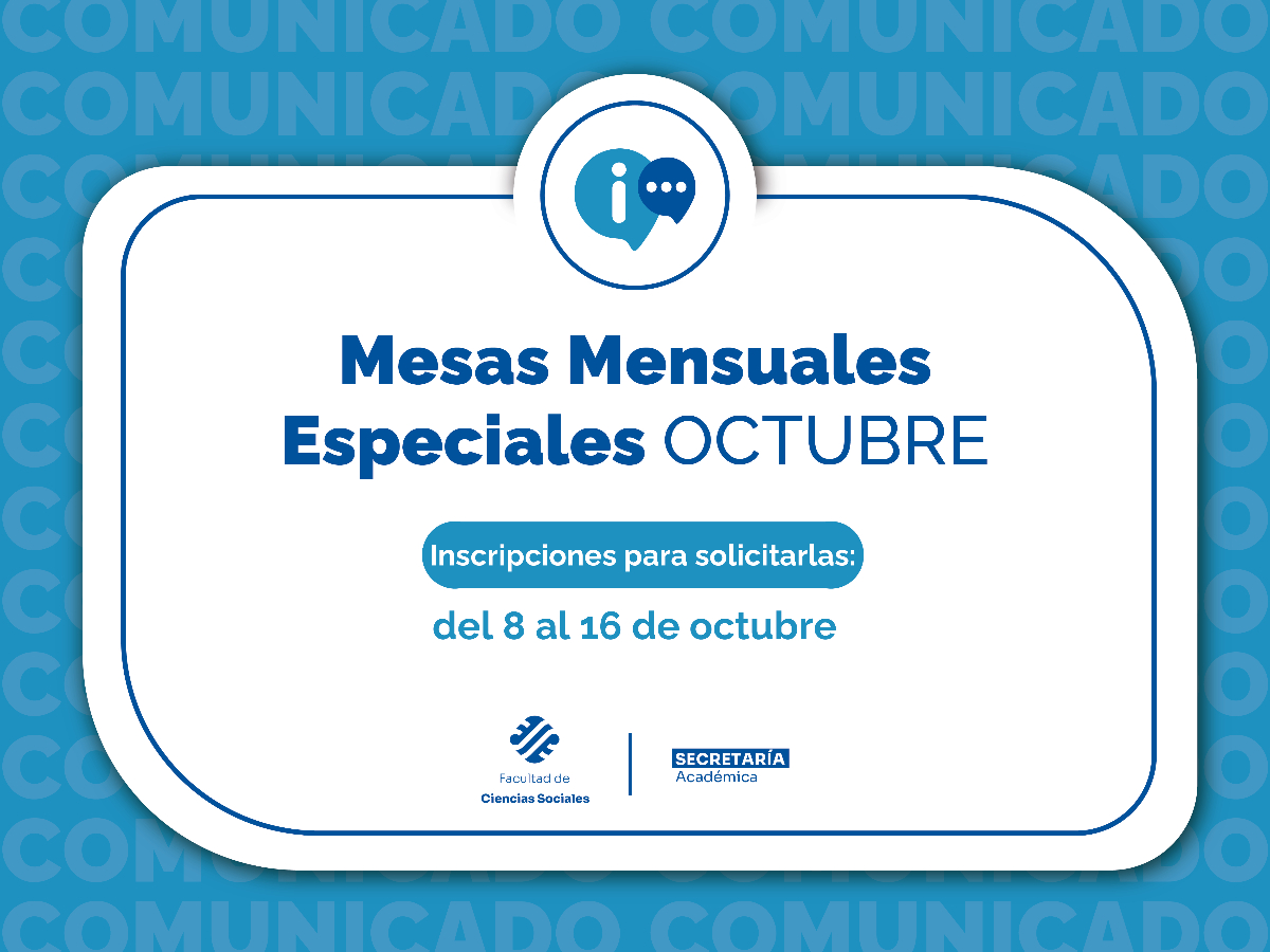 Procedimiento para acceder a la Mesa de examen Especial de octubre
