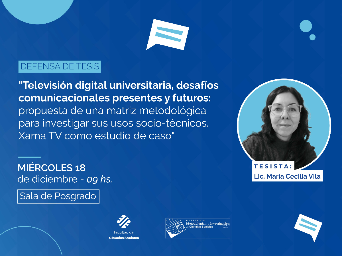 Habrá una defensa de Tesis que propone matrices analíticas para estudiar los usos socio-técnicos de la televisión