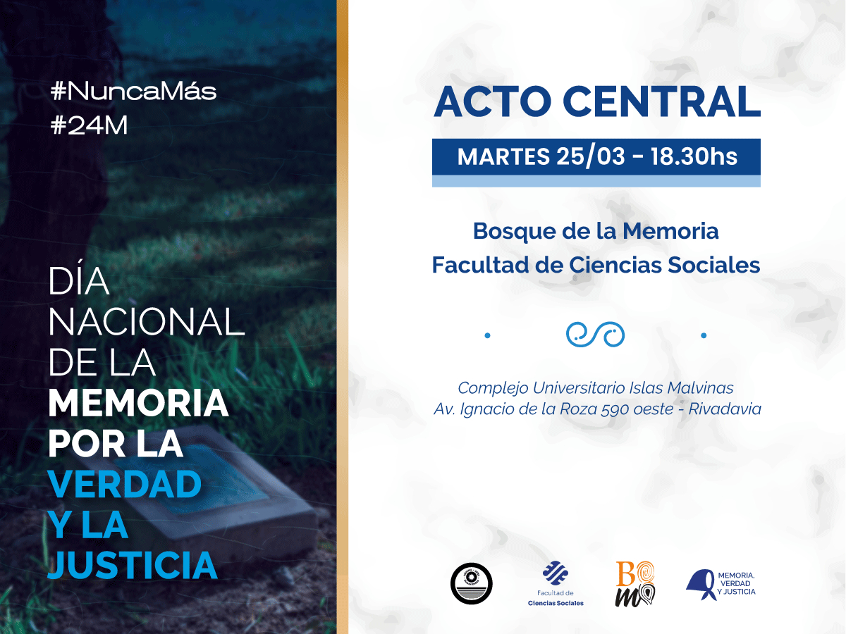 Sociales conmemora otro 24 de marzo más en su Bosque de la Memoria