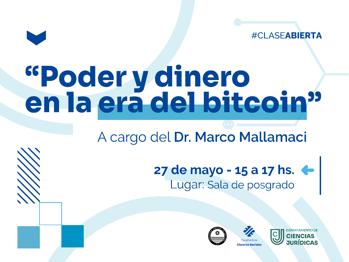 Clase abierta para reflexionar sobre el poder y el dinero en la era del bitcoin