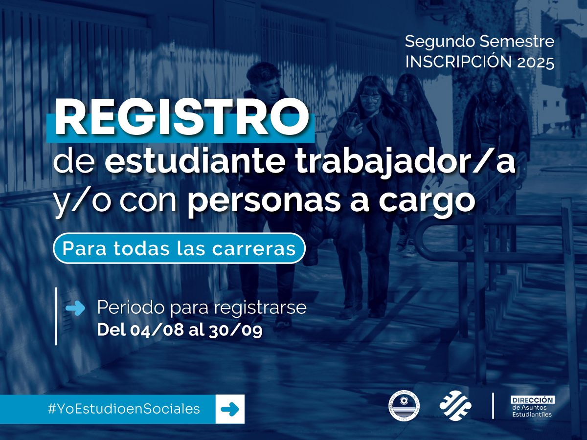 Hasta septiembre estará abierto el Registro de estudiante trabajador/a y/o con personas a cargo 