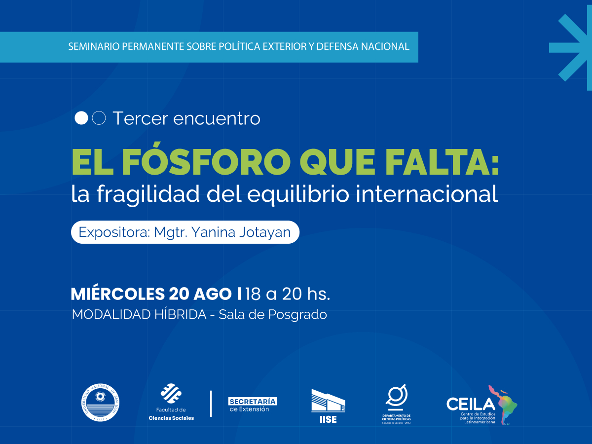  En Sociales habrá una charla sobre tensiones y riesgos de conflicto en el escenario mundial actual