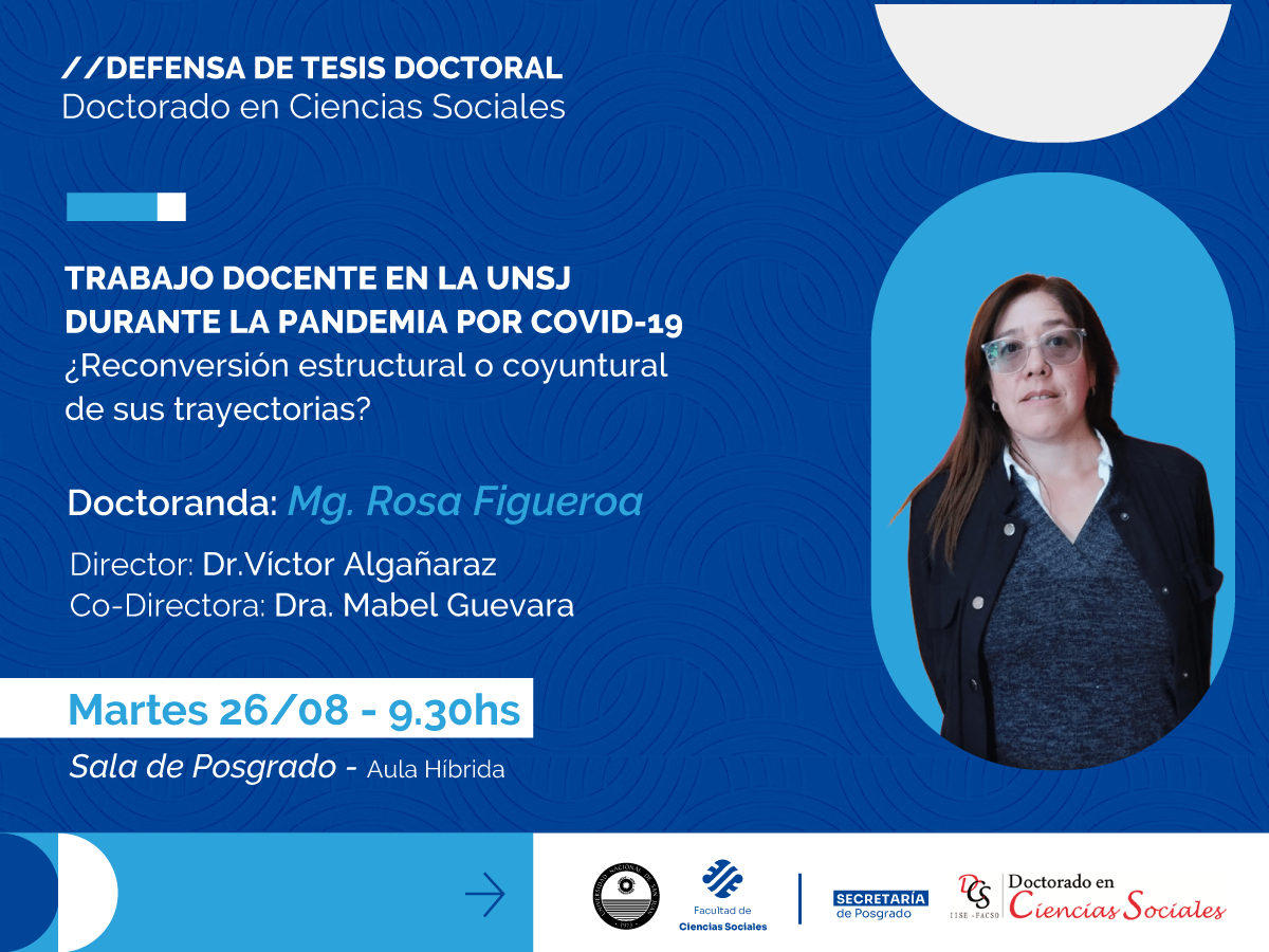 La Mg. Rosa Figueroa defiende su tesis doctoral en Ciencias Sociales