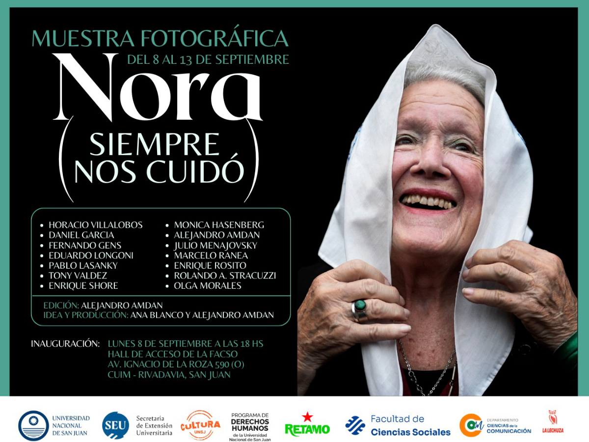 Sociales homenajea a Nora Cortiñas con una muestra fotográfica y un panel sobre fotoperiodismo y resistencia