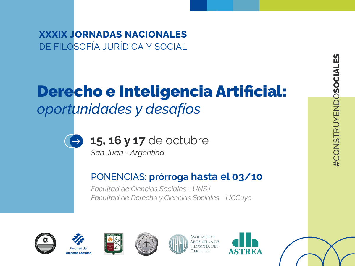 Las Jornadas de Filosofía Jurídica y Social extienden la presentación de ponencias hasta el 3 de octubre