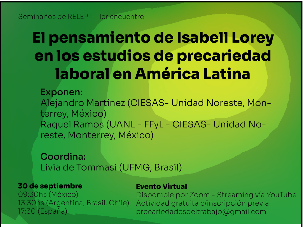 Presentación del libro "El pensamiento de Isabell Lorey en los estudios de precariedad laboral en América Latina" 