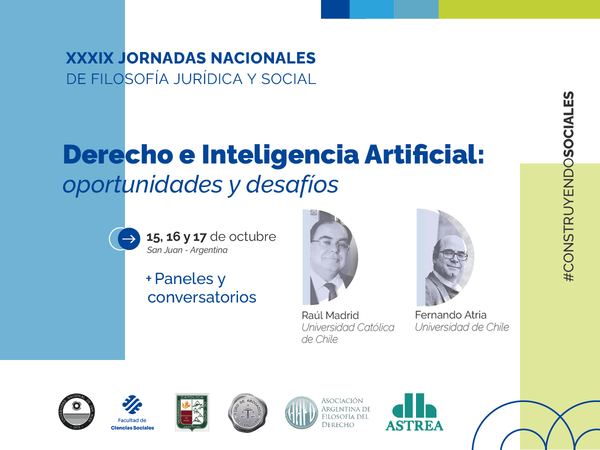 Ya están confirmados los conferencistas y panelistas de las Jornadas de Filosofía Jurídica y Social
