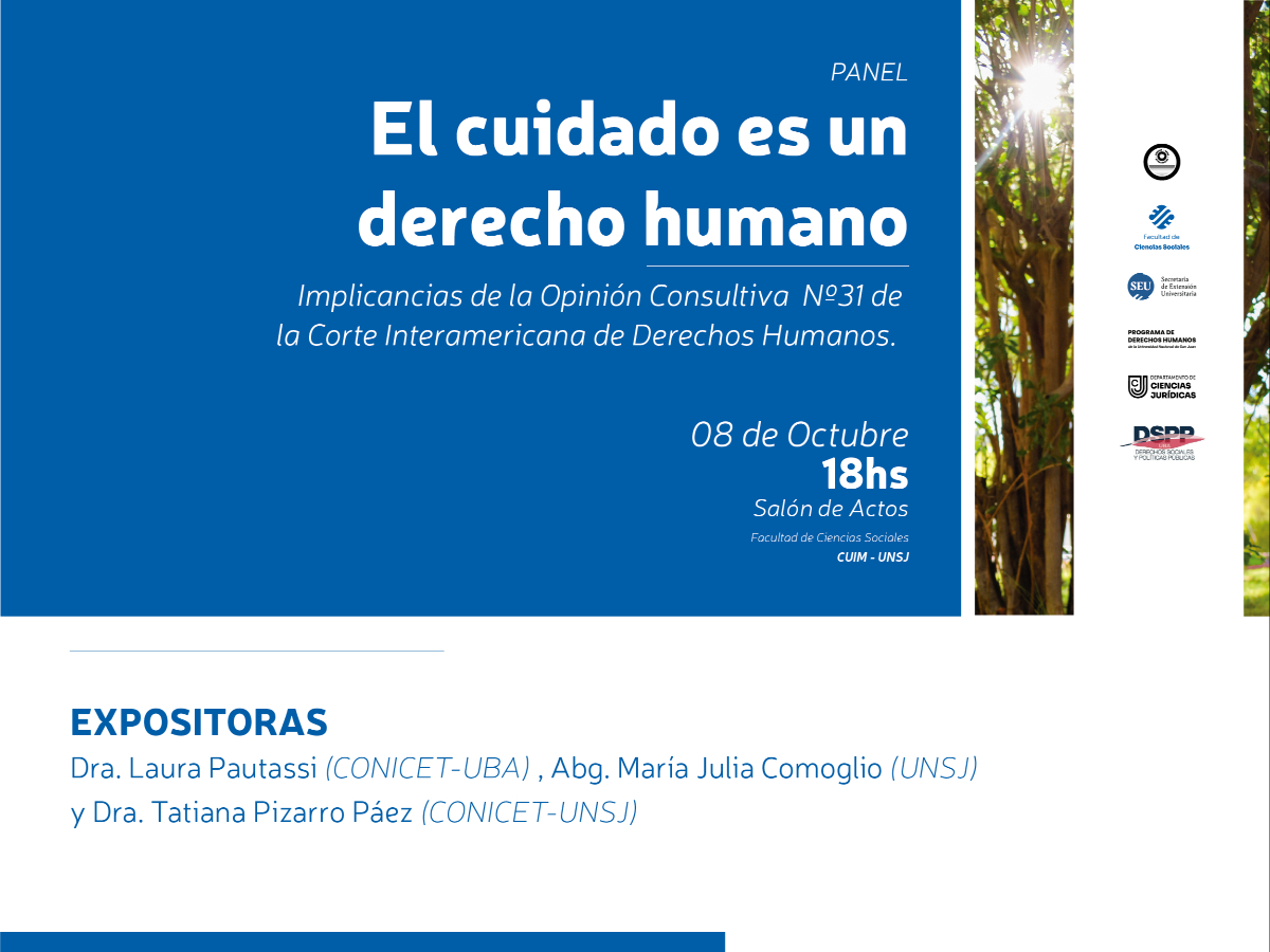 Sociales reflexiona sobre el cuidado como derecho humano