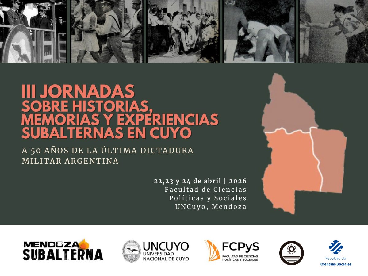 Las memorias, experiencias e historias subalternas tendrán sus Jornadas en 2026