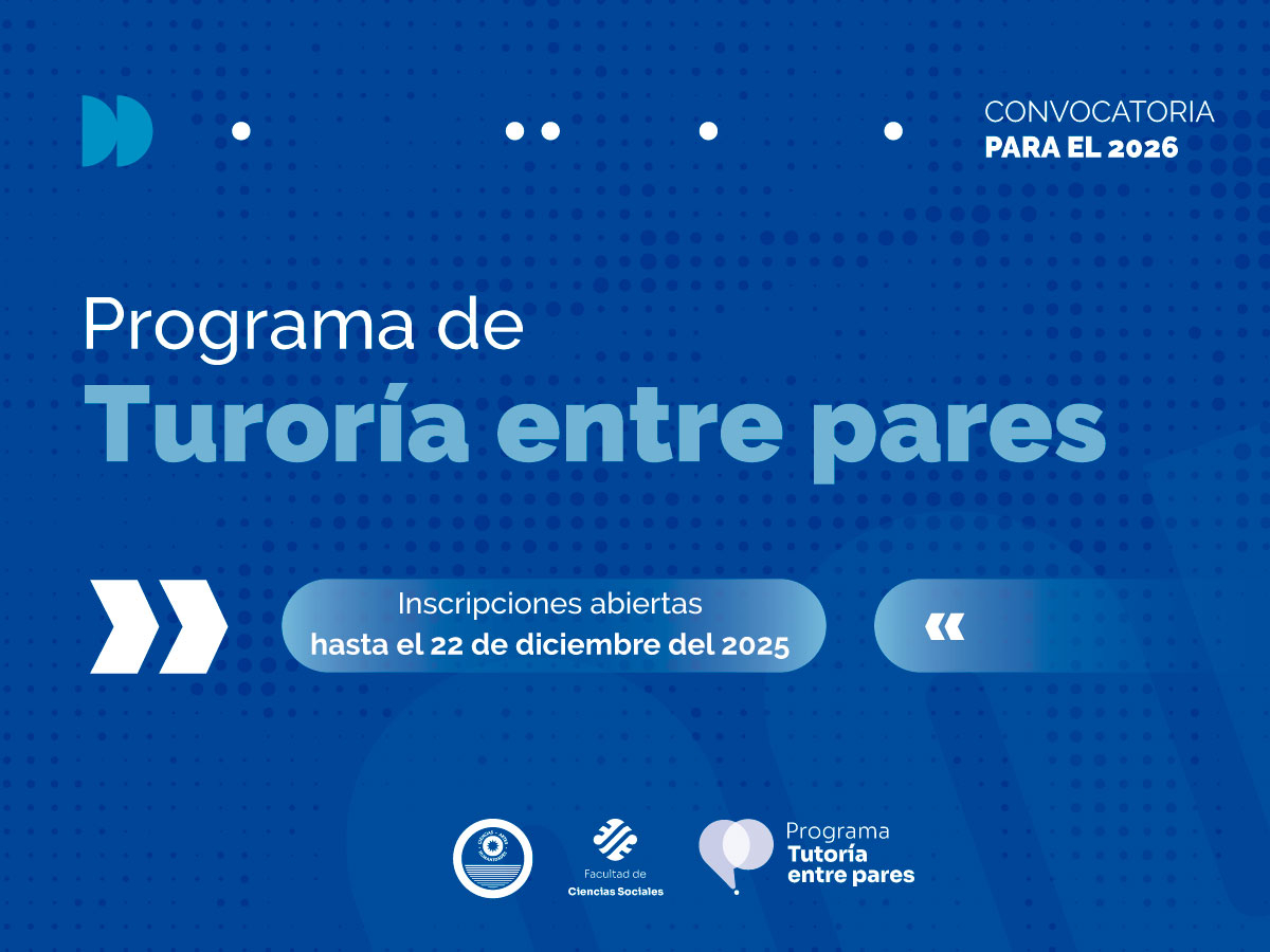 Tutorías entre Pares: convocatoria abierta para el 2026