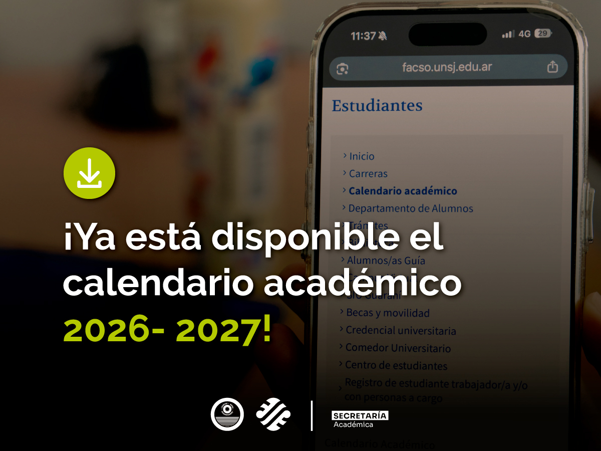 Ya está disponible para su consulta el nuevo calendario académico periodo 2026/2027