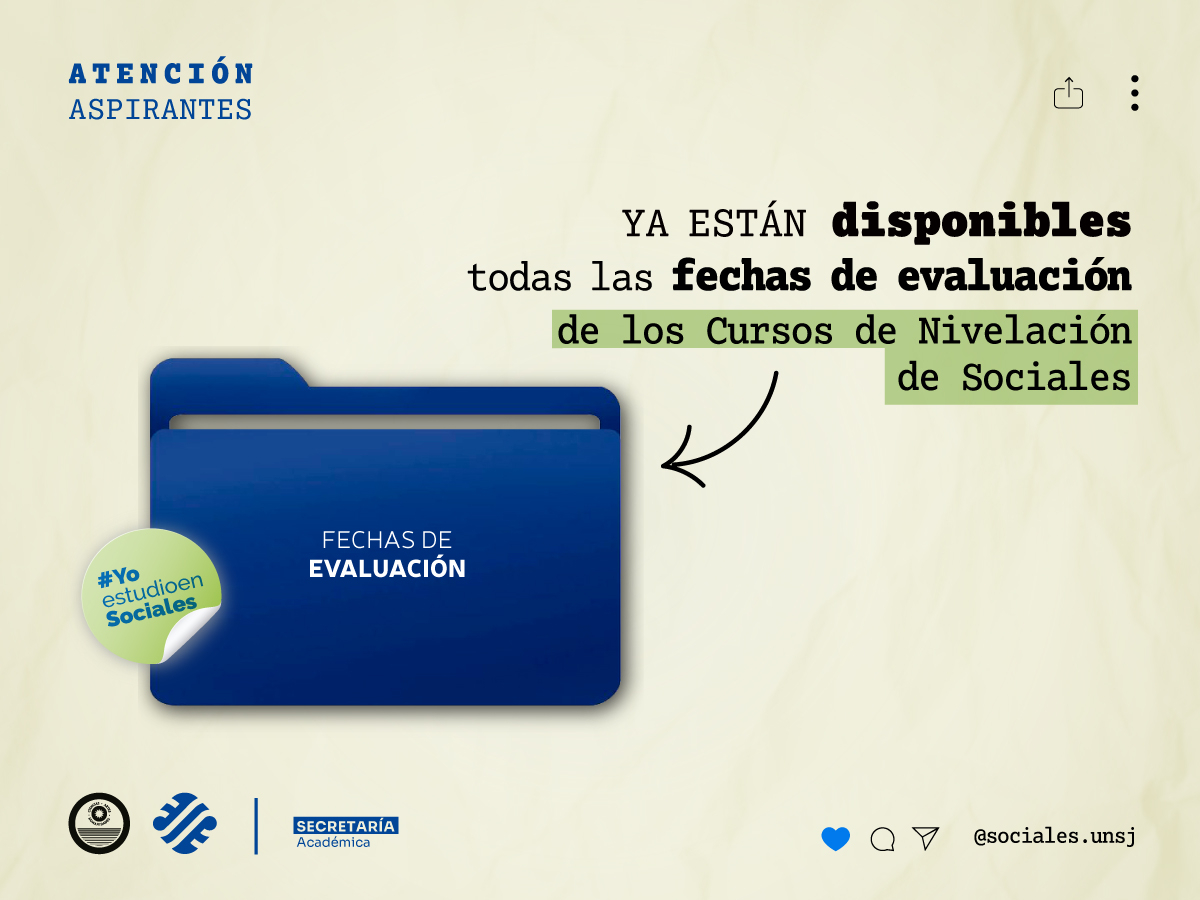 Ya están disponibles las fechas de evaluación del curso de nivelación 2026