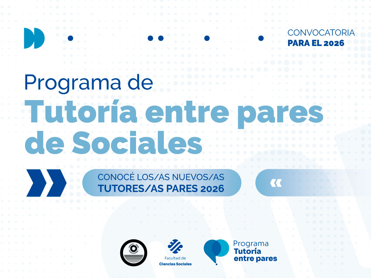 Nuevos tutores/as pares en Sociales 