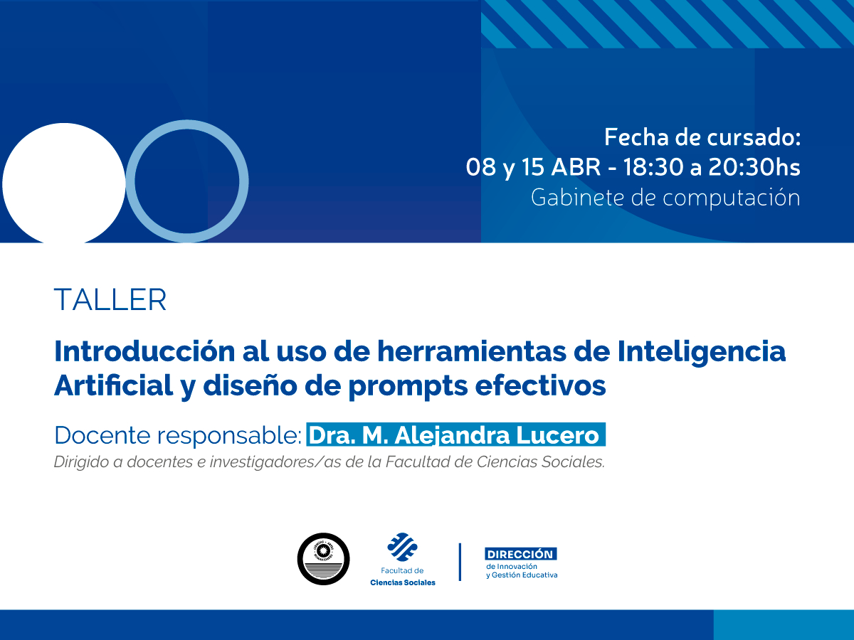 Nuevo curso en Sociales: Introducción al uso de herramientas de Inteligencia Artificial 