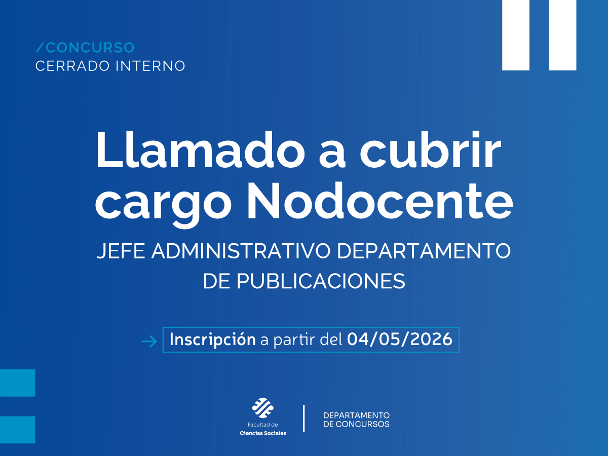 Habrá un concurso cerrado para cubrir un cargo nodocente