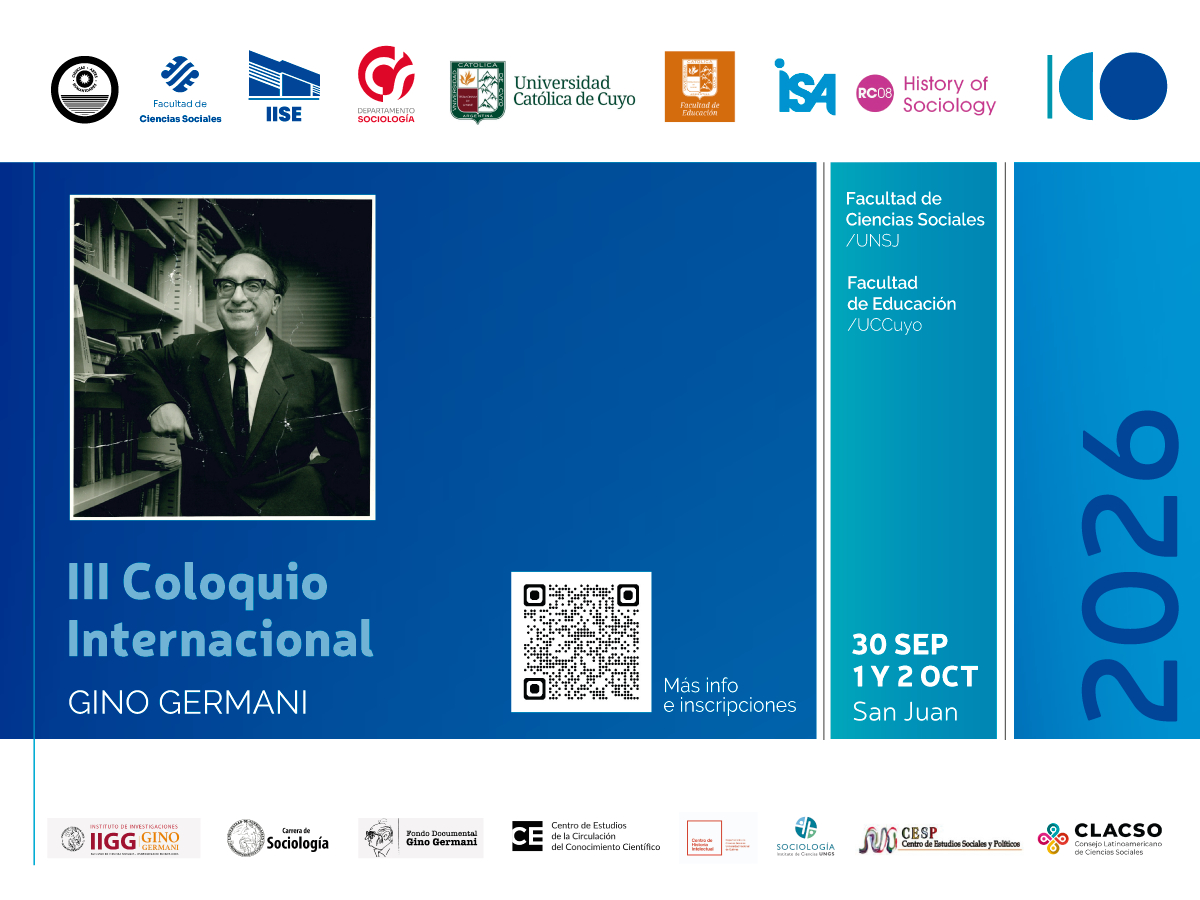 San Juan será sede del III Coloquio Internacional Gino Germani