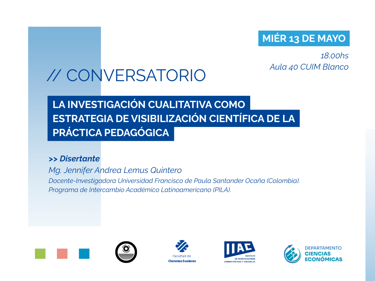 En Sociales habrá una charla sobre investigación cualitativa como estrategia de visibilización científica de la práctica pedagógica