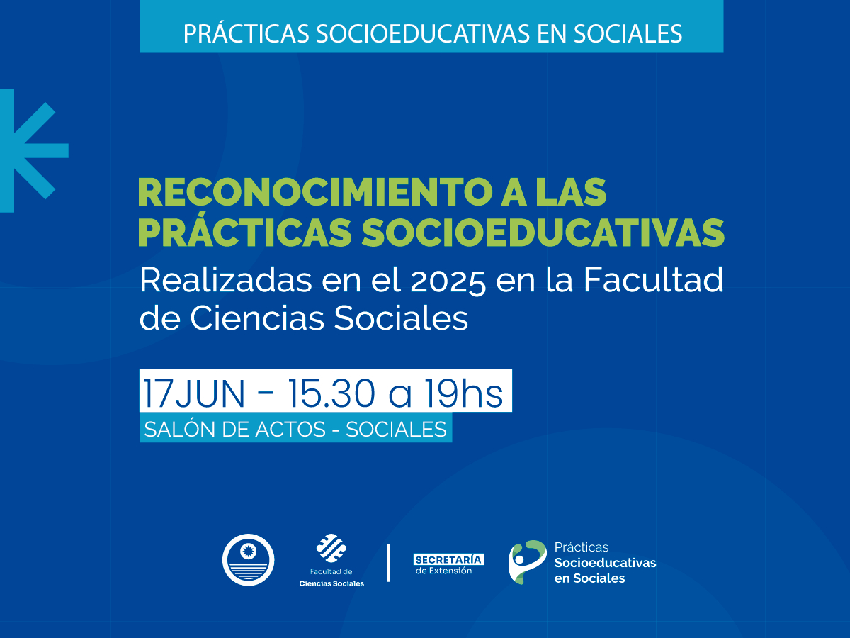 Habrá una jornada de puesta en común de las Prácticas Socioeducativas realizadas durante el 2025