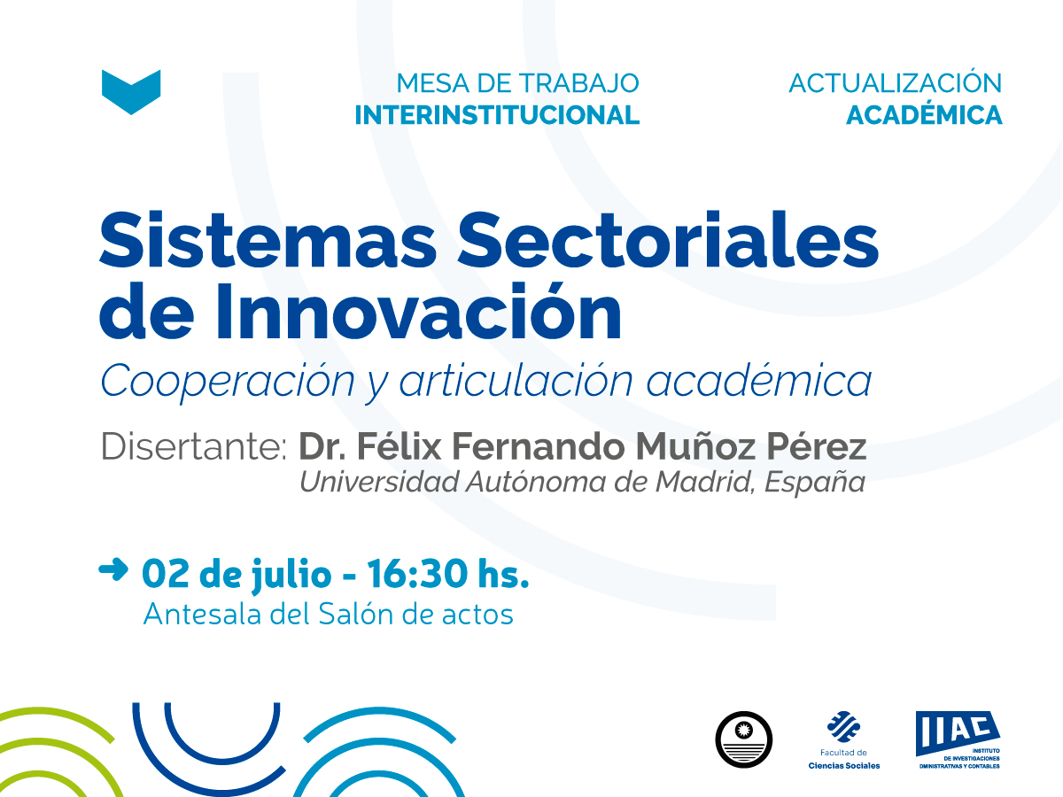 Mesa de trabajo: Sistemas sectoriales de innovación