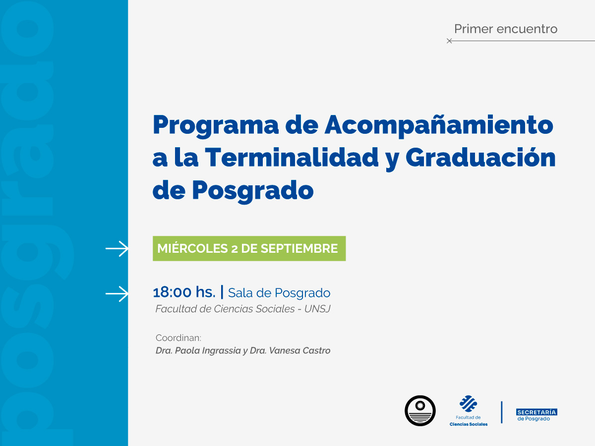 Sociales tendrá su primer encuentro con posgraduandos para acompañar el tramo final de sus carreras