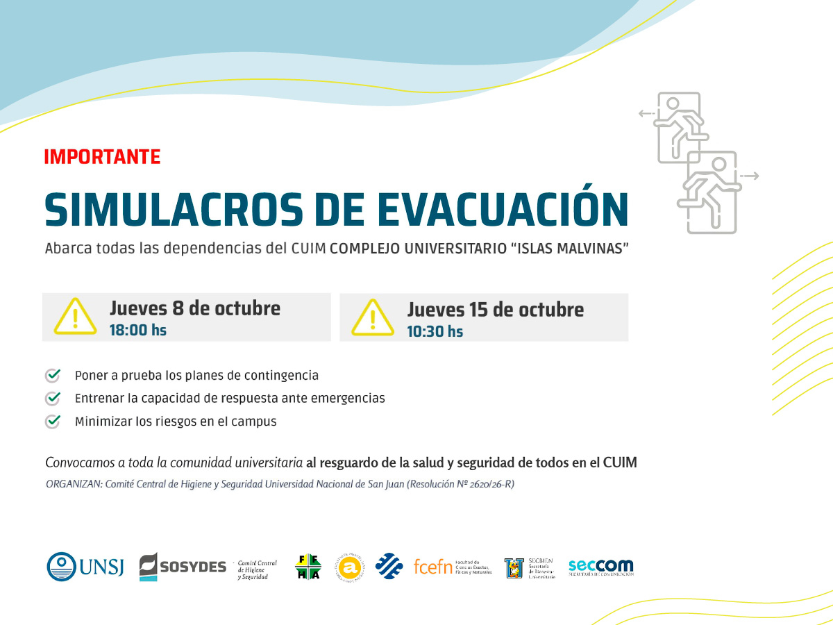 Habrá simulacros de evacuación en Sociales 