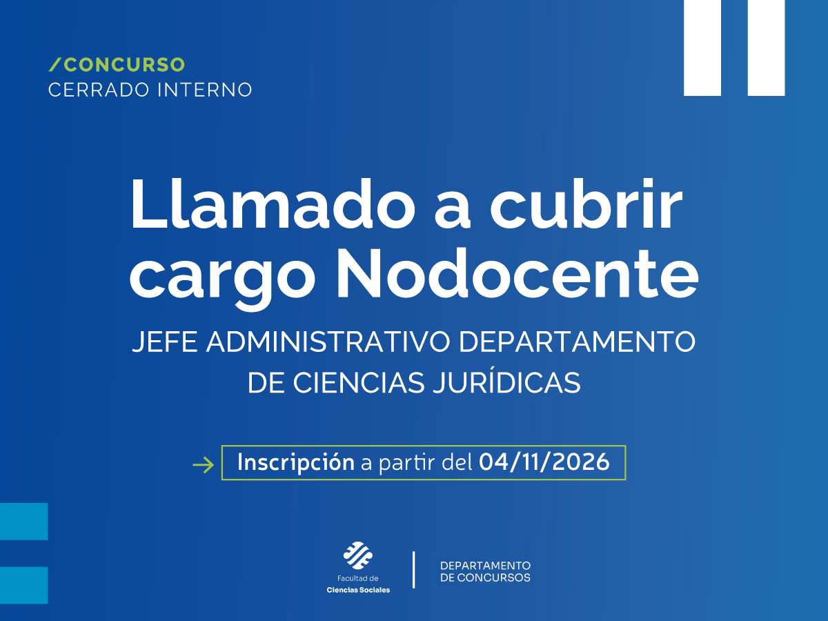 Habrá un concurso cerrado de antecedentes y oposición para cubrir un cargo nodocente