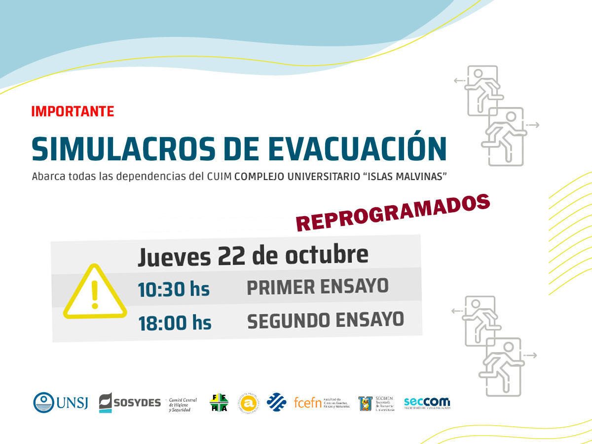 Habrá dos simulacros de evacuación en Sociales