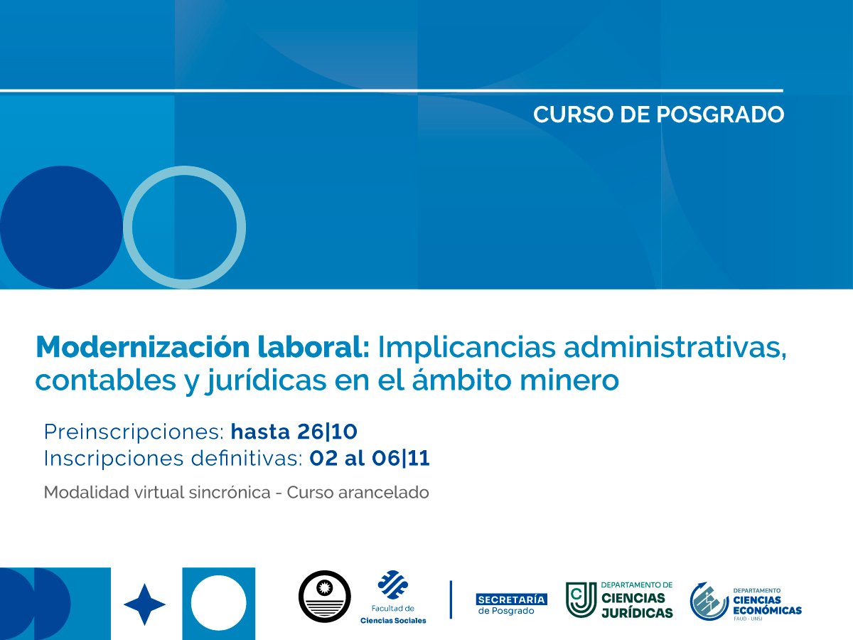 En Sociales habrá un curso sobre modernización laboral
