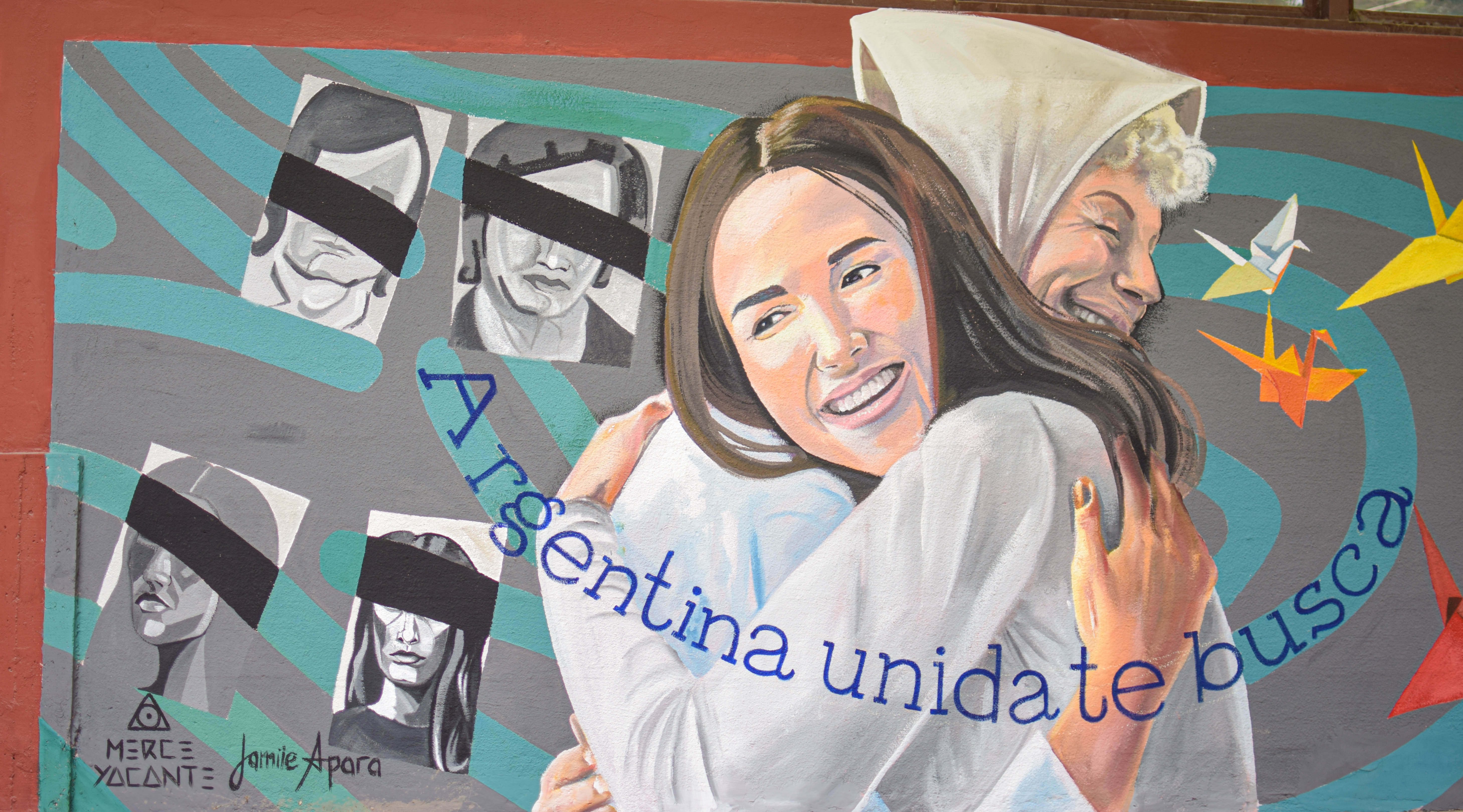 Nuevo mural en la Facultad: “Argentina Unida te busca”
