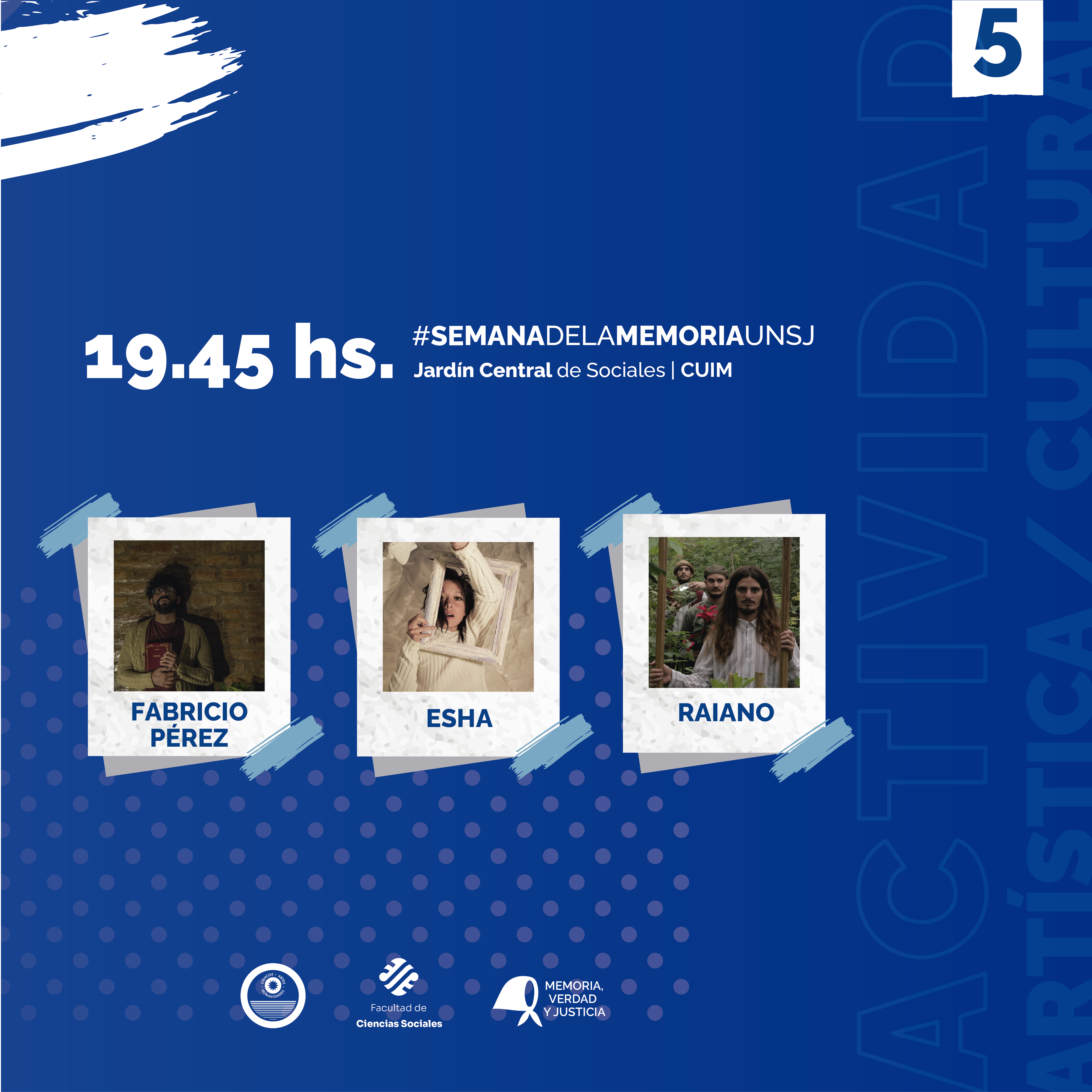 Sociales será anfitriona del acto central en el marco de las actividades por la Semana de la Memoria de la UNSJ